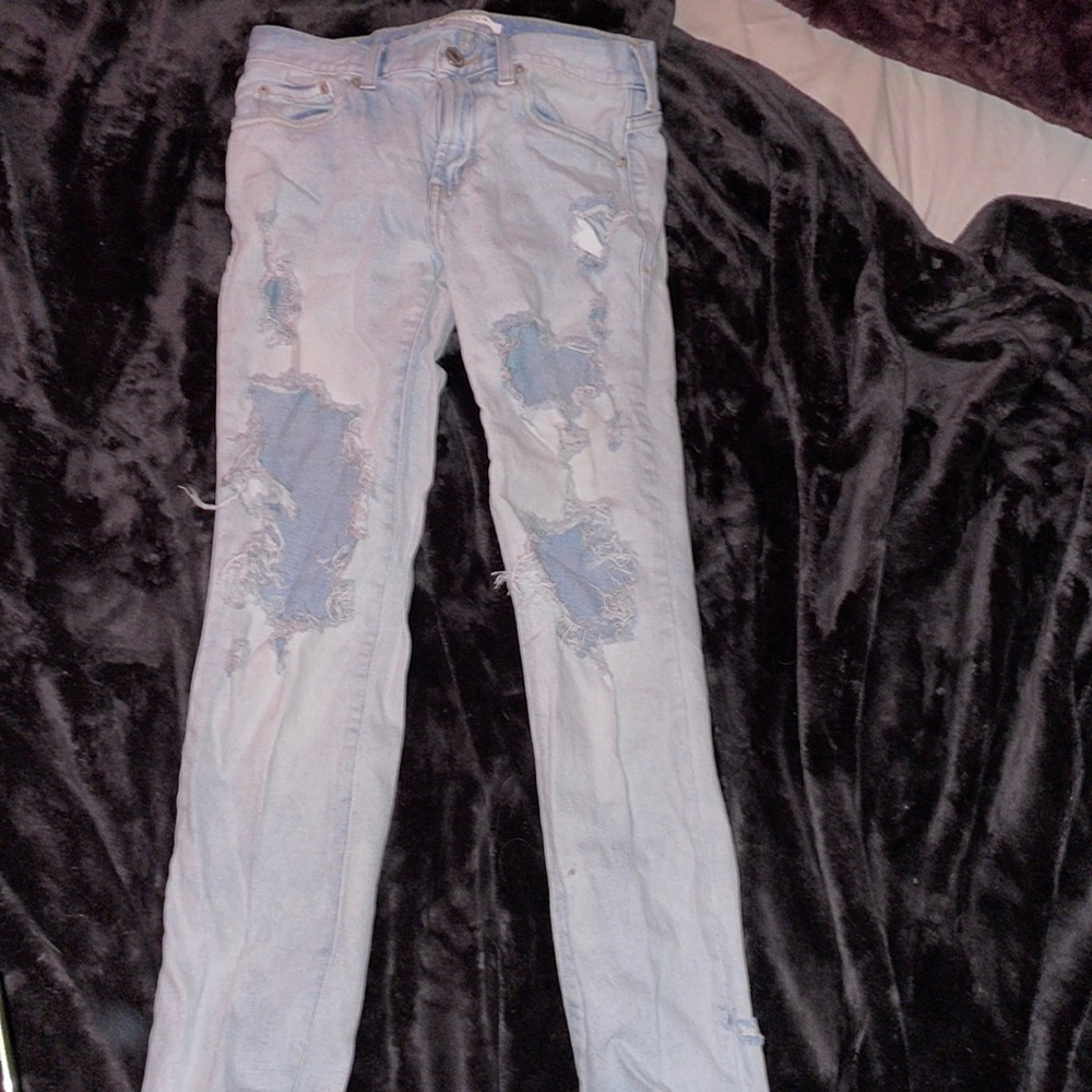 PacSun Eco Medium Indigo Ripped Skinny Jeans